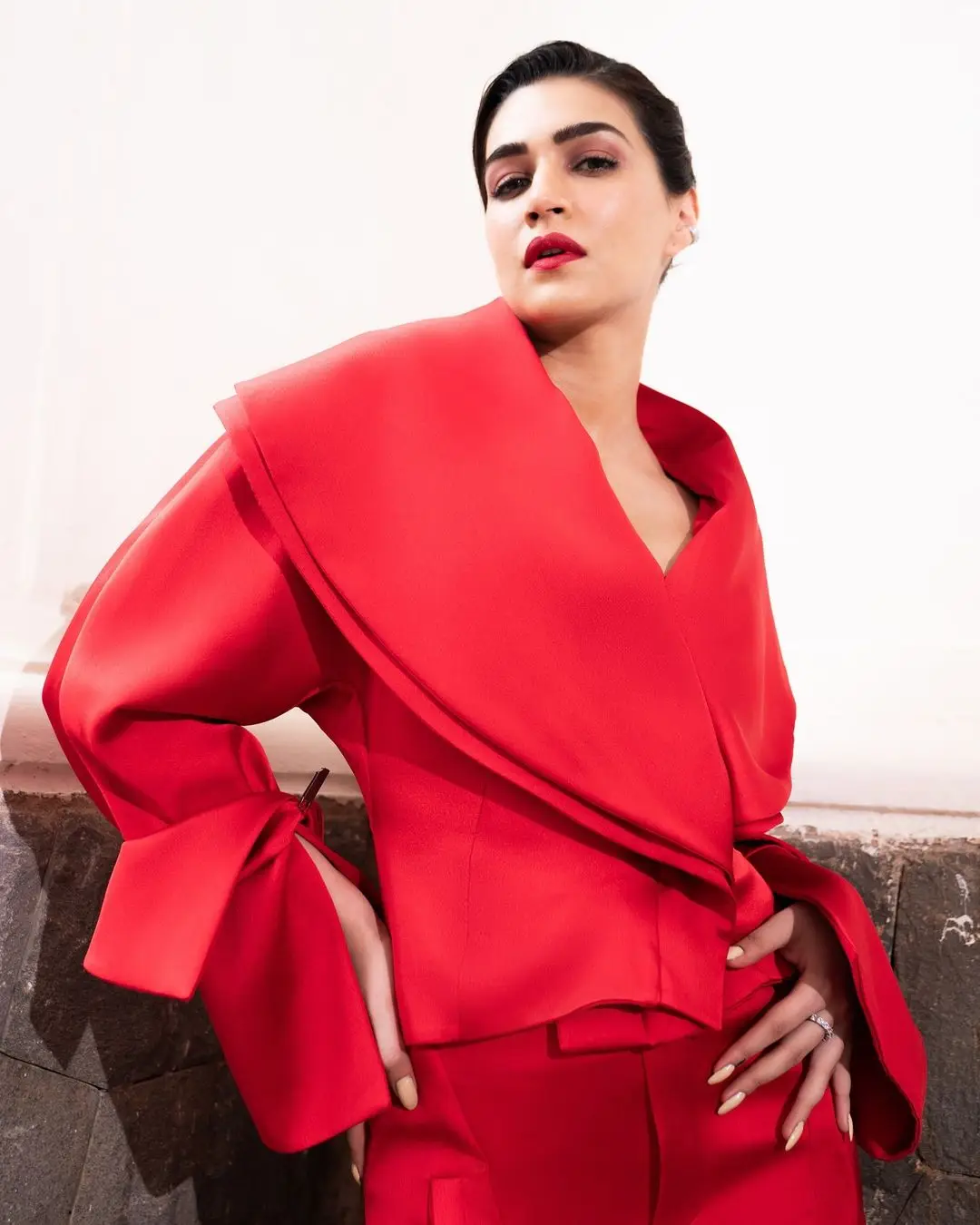 BOLLYWOOD ACTRESS KRITI SANON PHOTOSHOOT IN RED GOWN 5